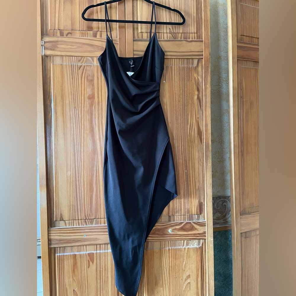 Black asymmetrical dress